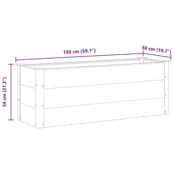 WPC Hochbeet 150cm Grau