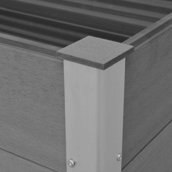 WPC Hochbeet Grau 150x50x91cm