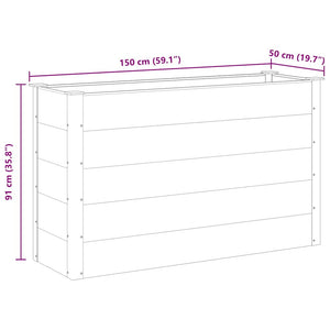 WPC Hochbeet Grau 150x50x91cm