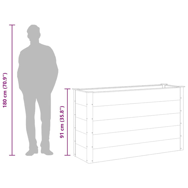 WPC Hochbeet Grau 150x50x91cm