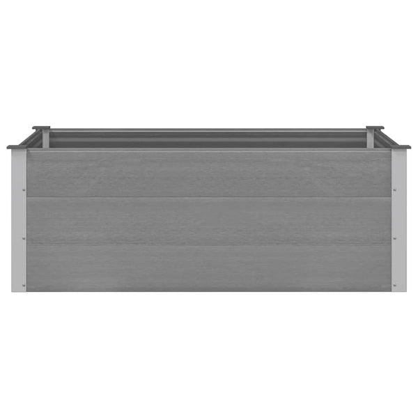 WPC Garten Hochbeet Grau 150x100x54cm