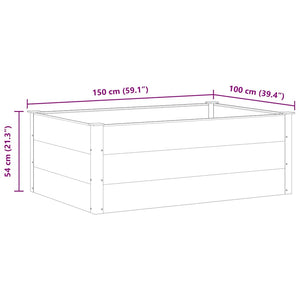 WPC Garten Hochbeet Grau 150x100x54cm