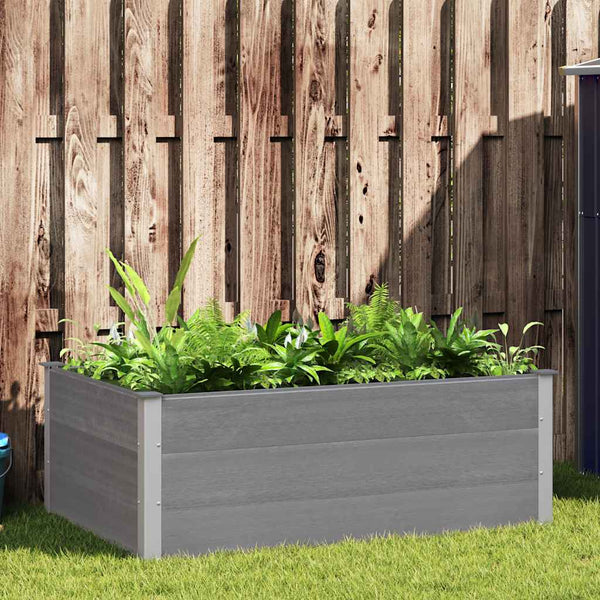 WPC Garten Hochbeet Grau 150x100x54cm