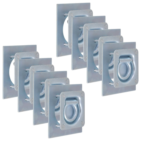 vidaXL Anneaux d'arrimage pour remorque 8 pcs Acier galvanisé 2000 kg