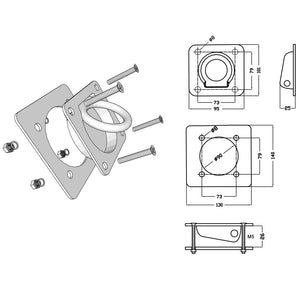 vidaXL Anneaux d'arrimage pour remorque 8 pcs Acier galvanisé 2000 kg