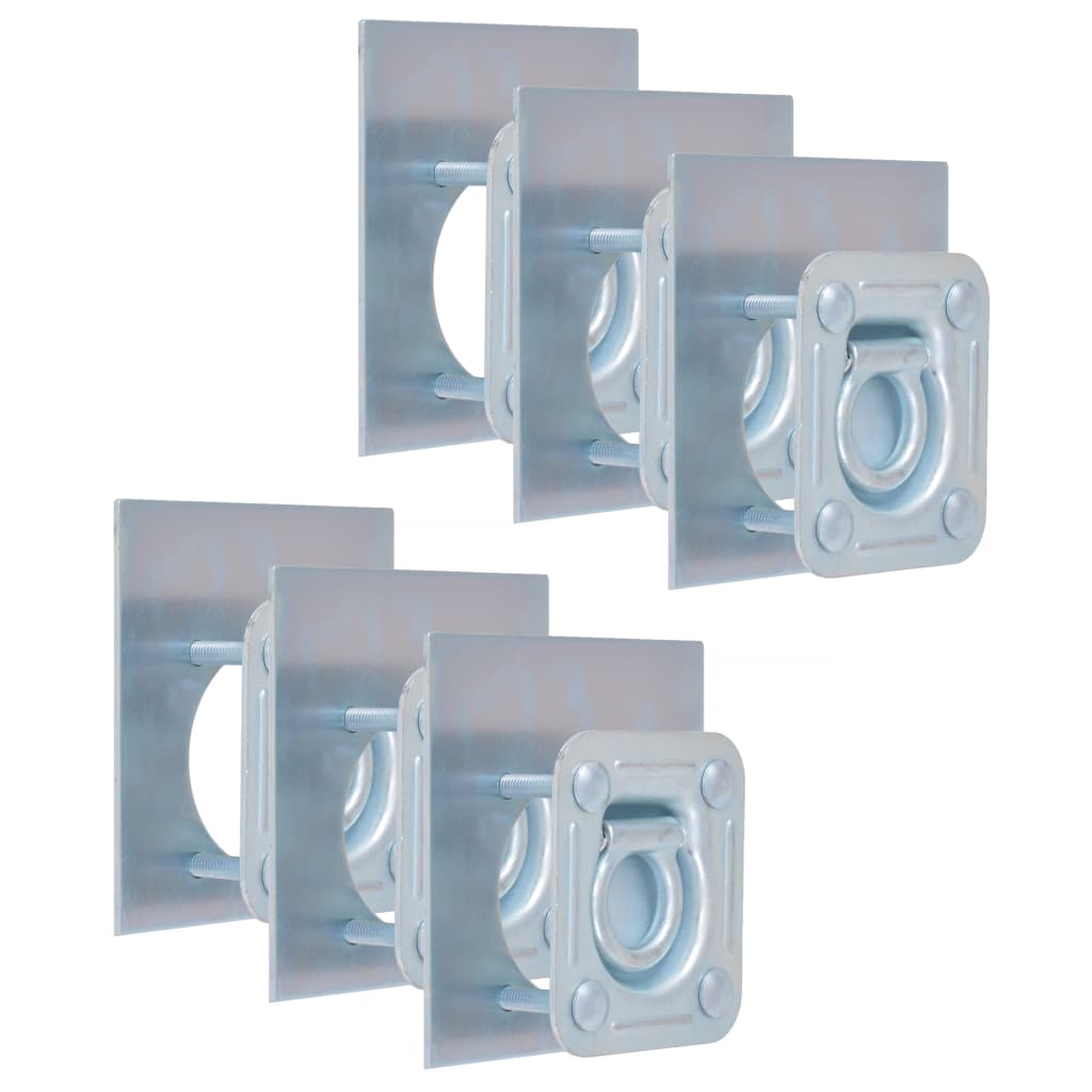 vidaXL Anneaux d'arrimage pour remorque 6 pcs Acier galvanisé 2000 kg