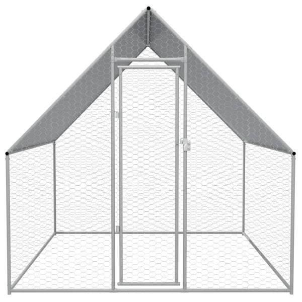 Outdoor-Hühnerkäfig 2x2x1,92 m Verzinkter Stahl