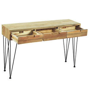 Konsolentisch 120 x 35 x 76 cm Teak Massiv