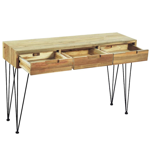 Konsolentisch 120 x 35 x 76 cm Teak Massiv
