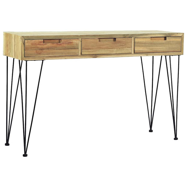Konsolentisch 120 x 35 x 76 cm Teak Massiv