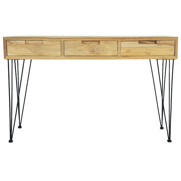 Konsolentisch 120 x 35 x 76 cm Teak Massiv