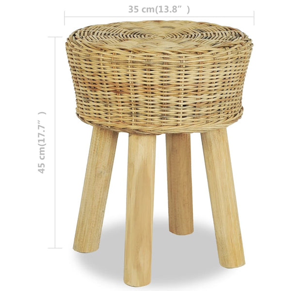 vidaXL Tabouret de bar en rotin naturel