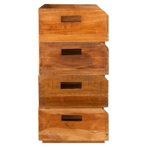 vidaXL Casier à vin 4 pcs pour 16 bouteilles Bois d'acajou massif