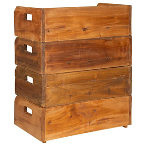 vidaXL Casier à vin 4 pcs pour 16 bouteilles Bois d'acajou massif