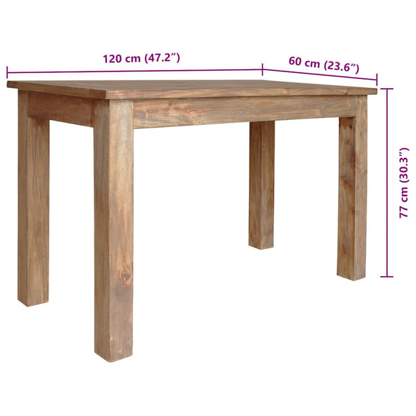 Esstisch Massives Mahagoniholz 120x60x77 cm