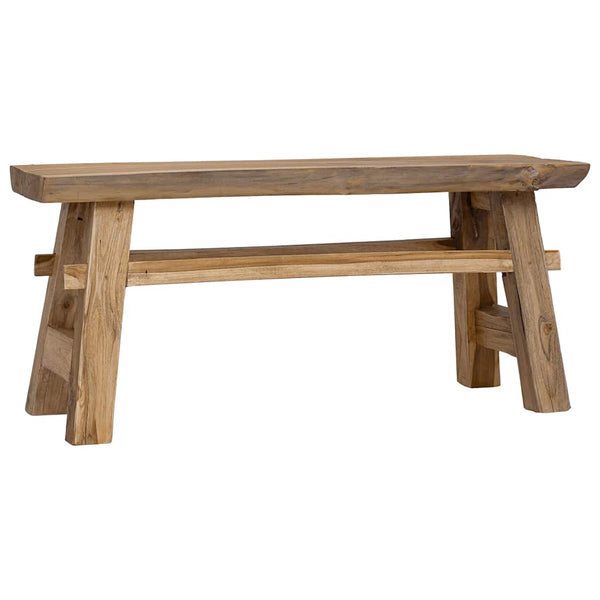 Bank Gemischtes Altholz und Massivholz Teak 100x28x43 cm