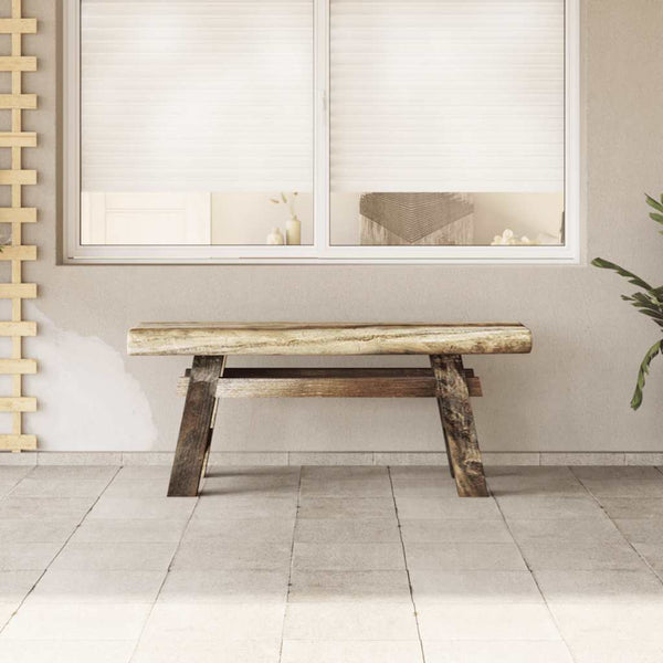 Bank Gemischtes Altholz und Massivholz Teak 100x28x43 cm