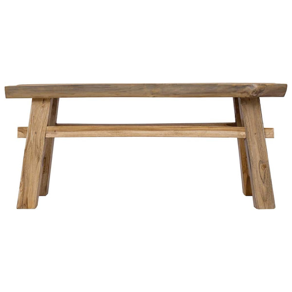 Bank Gemischtes Altholz und Massivholz Teak 100x28x43 cm