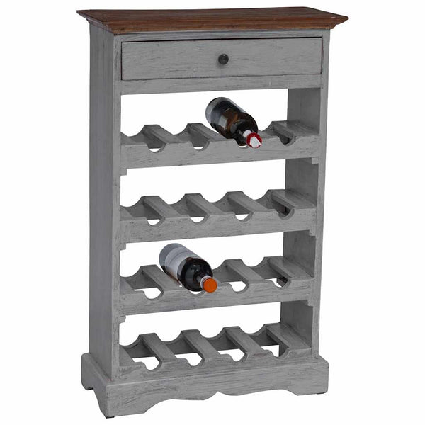 Weinregal Massives Mahagoniholz 55x23x85 cm