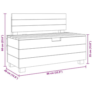 Sitzbank Massives Mahagoniholz 86x40x60 cm