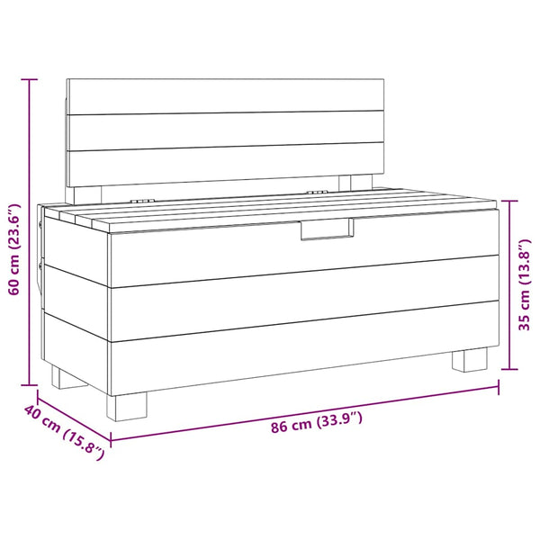 Sitzbank Massives Mahagoniholz 86x40x60 cm