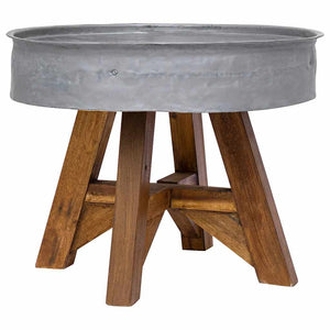 vidaXL Table basse en bois de récupération massif 60x45 cm Argenté