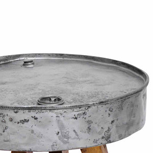 vidaXL Table basse en bois de récupération massif 60x45 cm Argenté