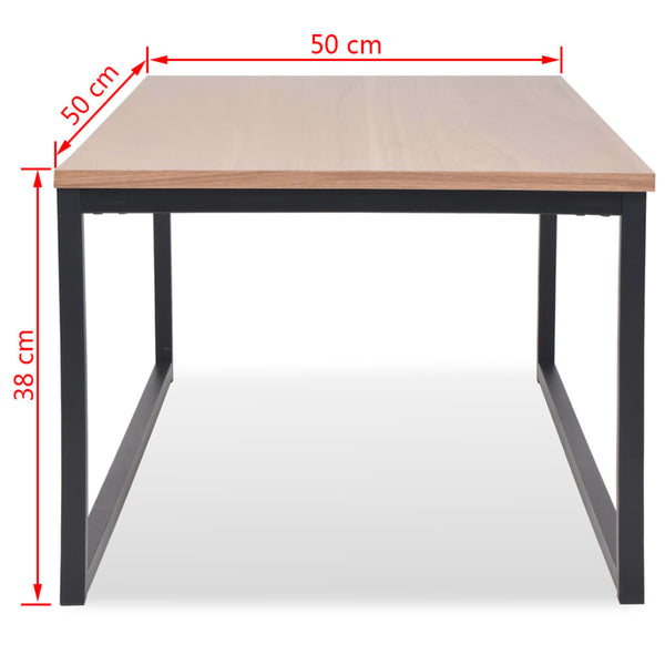 3-tlg. Couchtisch-Set Eschenholz