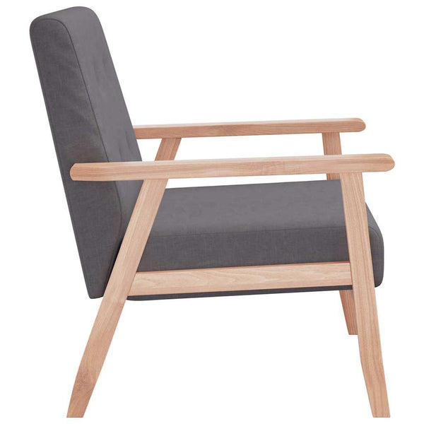 vidaXL Armchair Dark Grey Fabric