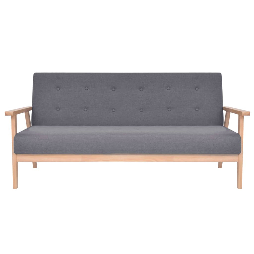 3-Sitzer Sofa Stoff Dunkelgrau