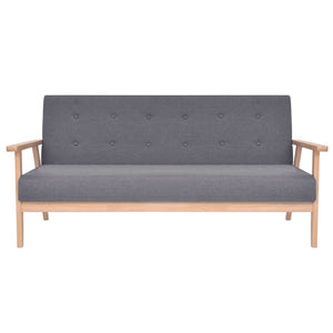 3-Sitzer Sofa Stoff Dunkelgrau