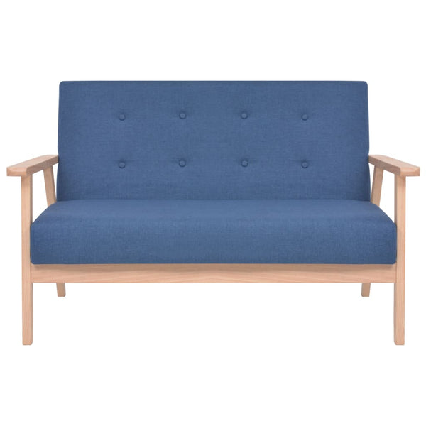 2-Sitzer-Sofa Stoff Blau