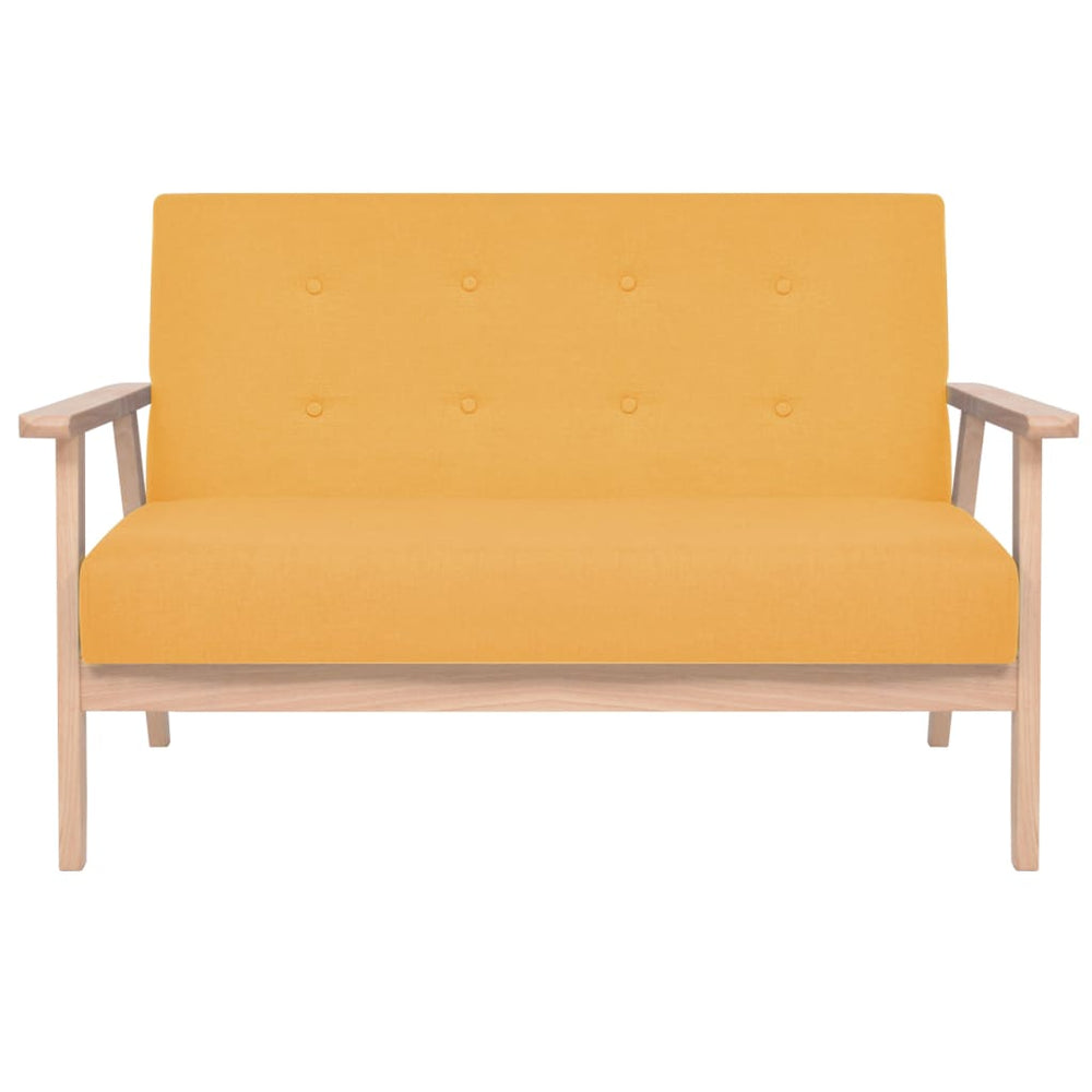 2-Sitzer Sofa Stoff Gelb