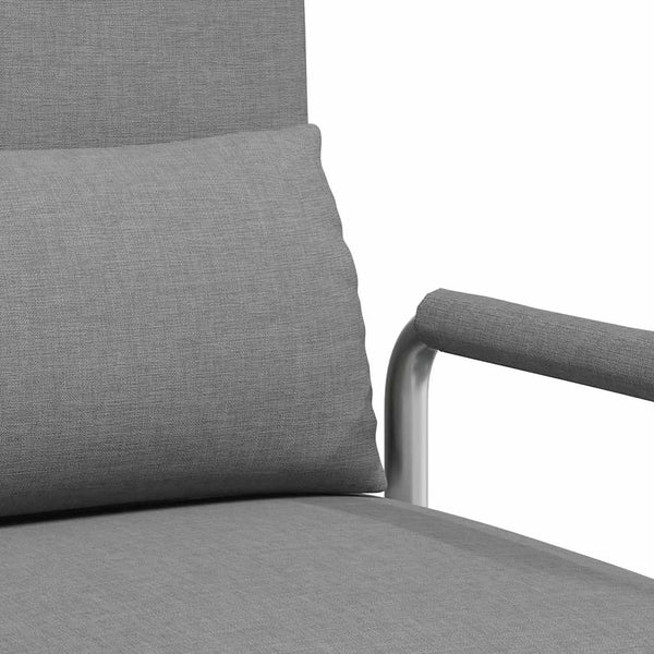 Drehstuhl und Schlafsofa Hellgrau Stoff