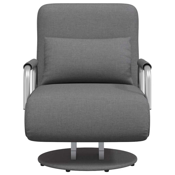 vidaXL Fauteuil pivotant convertible en tissu gris foncé