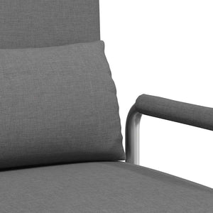 vidaXL Fauteuil pivotant convertible en tissu gris foncé