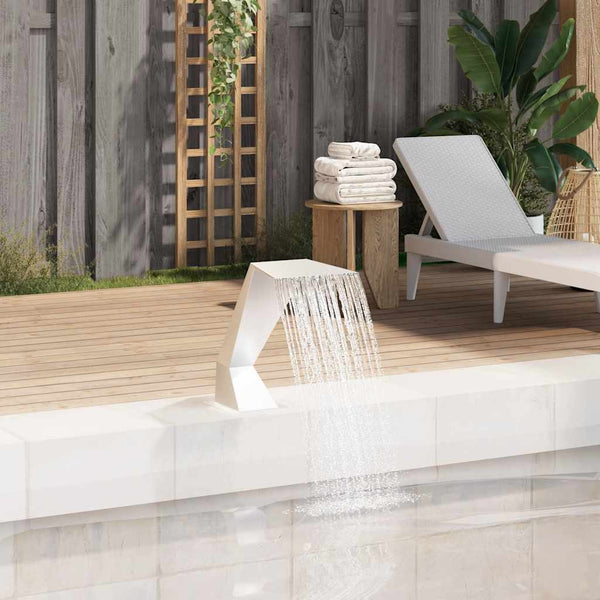 Edelstahl Pool Wasserfall 64cm