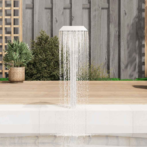 Edelstahl Pool Wasserfall 50x30x90cm