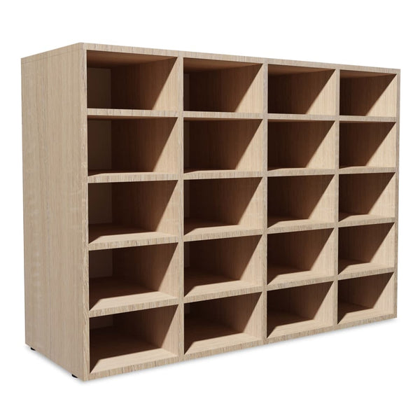 Schuhregal Holzwerkstoff 92x30x67,5 cm Eichen-Optik