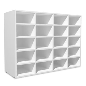 Schuhregal Holzwerkstoff 92x30x67,5 cm Weiß