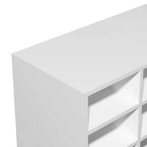 Schuhregal Holzwerkstoff 92x30x67,5 cm Weiß