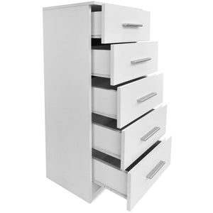 Hochkommode Holzwerkstoff 41x35x106 cm Weiß