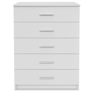 Schubladenschrank Holzwerkstoff 71x35x106 cm Weiß