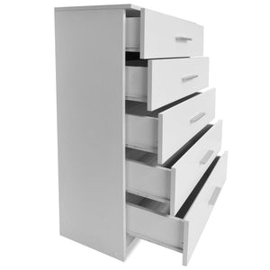 Schubladenschrank Holzwerkstoff 71x35x106 cm Weiß