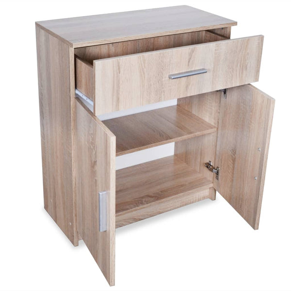 vidaXL Buffet en aggloméré 71 x 35 x 88 cm aspect chêne