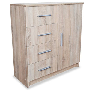 vidaXL Commode en bois d'ingénierie 79x35x88 cm aspect chêne