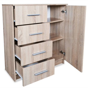 vidaXL Commode en bois d'ingénierie 79x35x88 cm aspect chêne