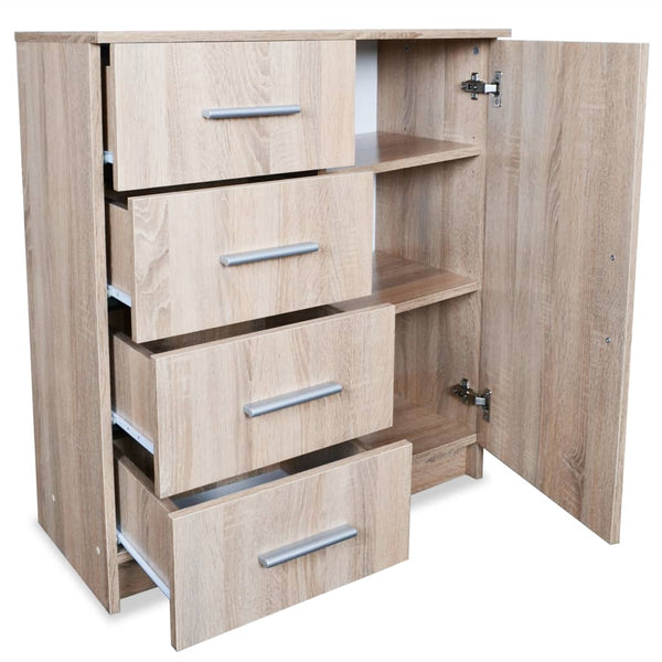 vidaXL Commode en bois d'ingénierie 79x35x88 cm aspect chêne