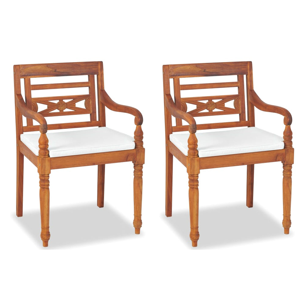 4-tlg. Teak Garten Lounge Set mit Auflagen