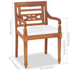 4-tlg. Teak Garten Lounge Set mit Auflagen
